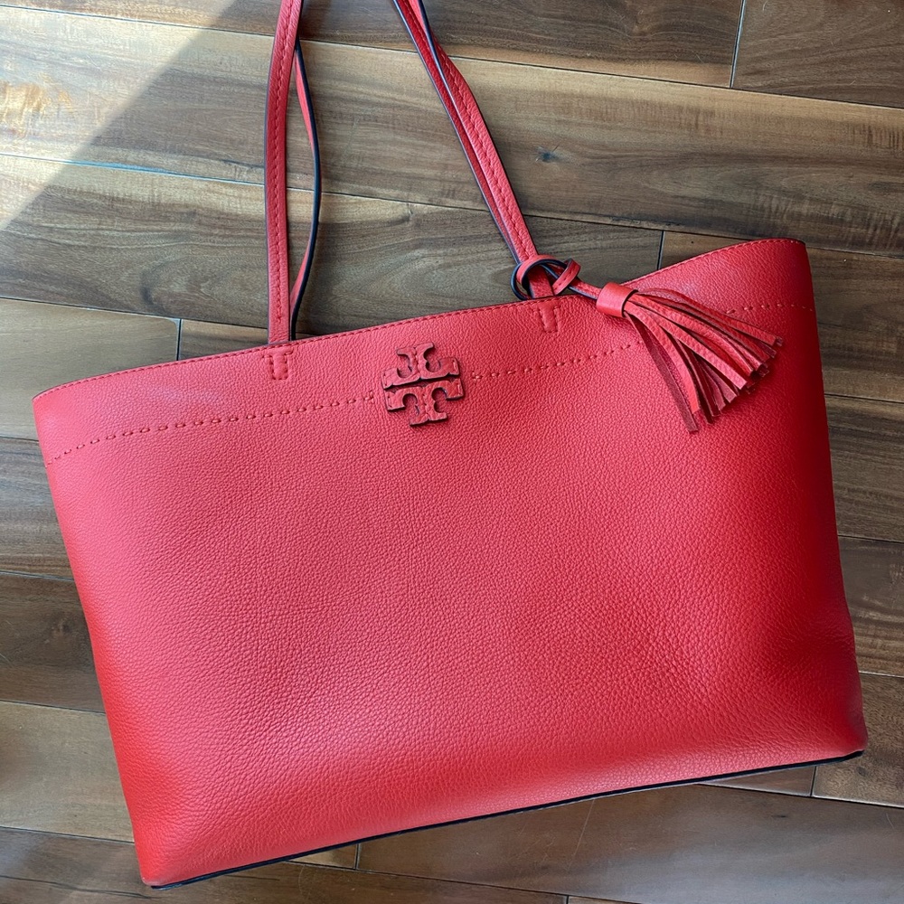 Red Tory Burch McGraw Tote